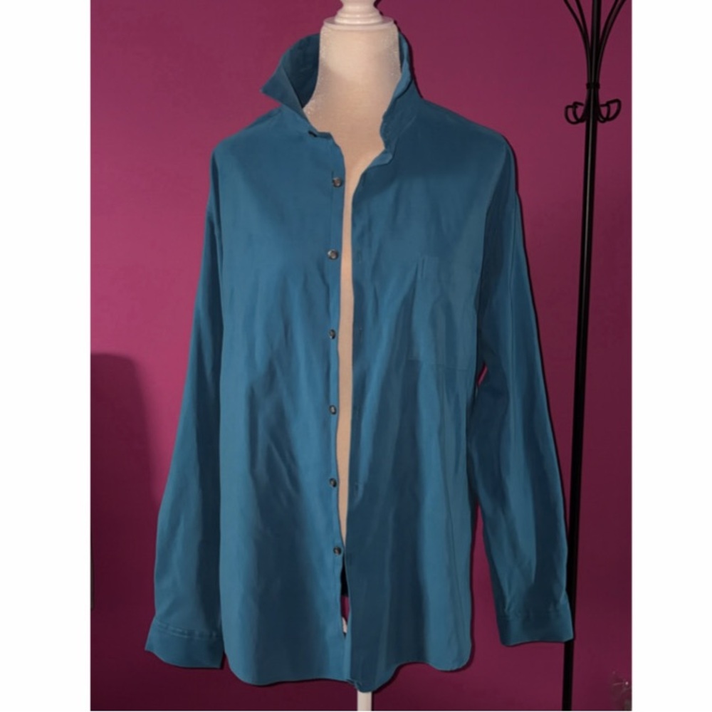 MENS Alfani Blue Button-Up Shirt
